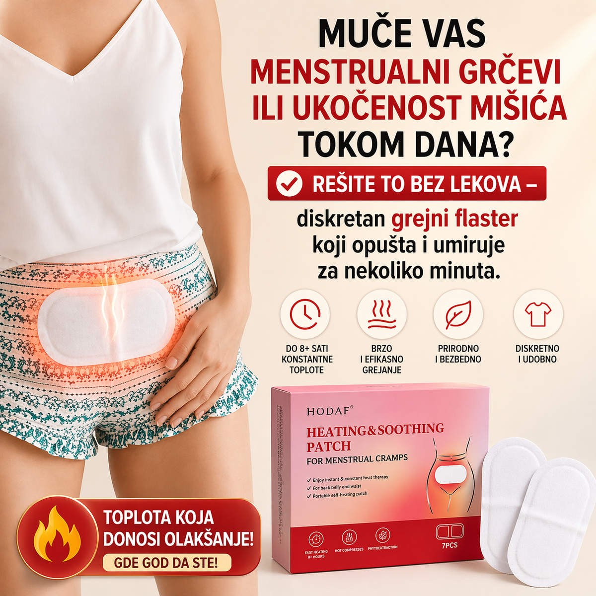 Flasteri za menstrualne bolove